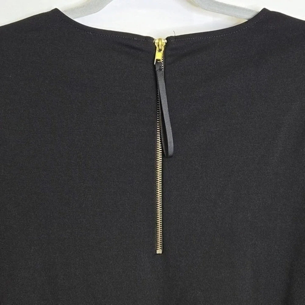 Carmen Marc Valvo Peplum Long Sleeve Top, Office Wear Business, Black, Small - Picture 6 of 7